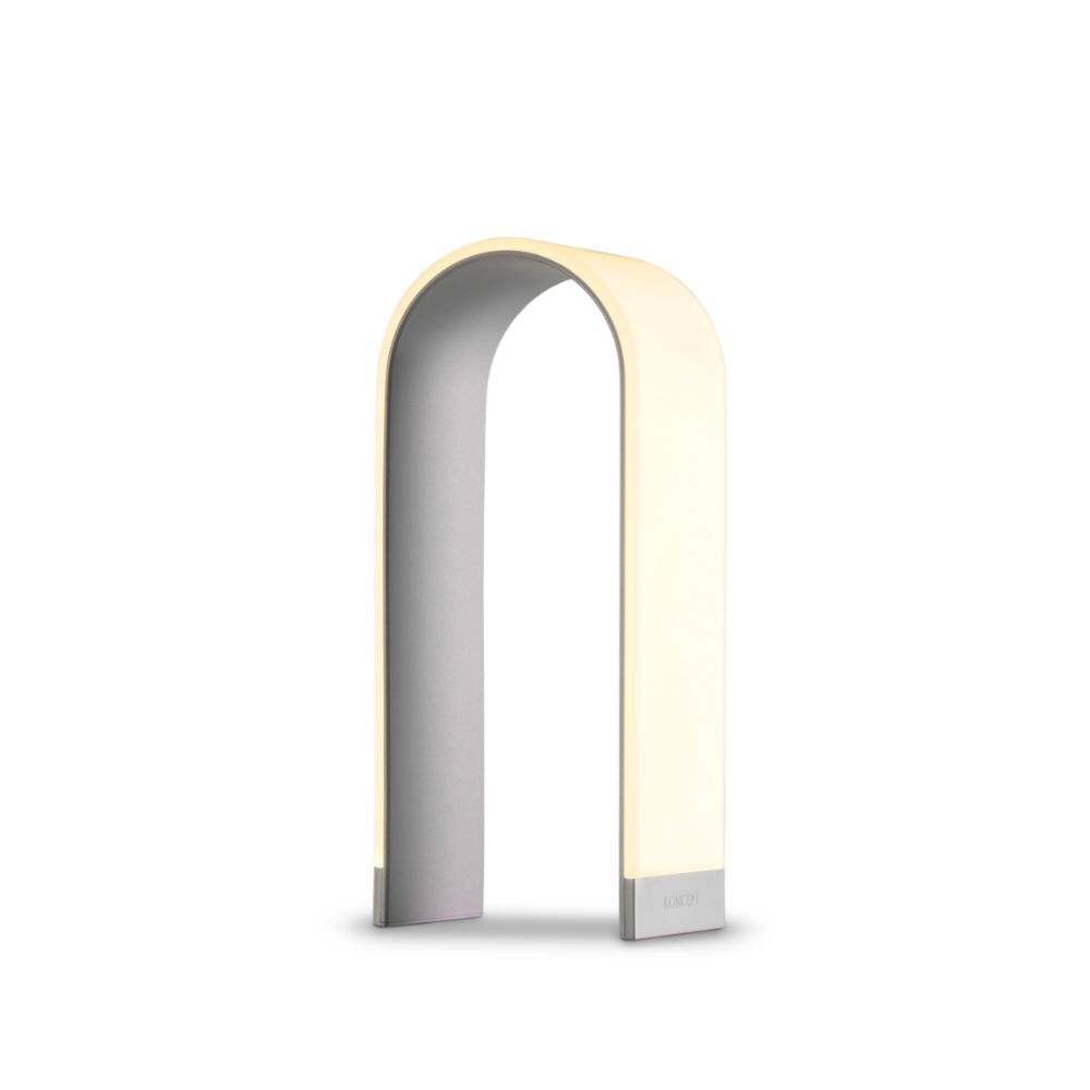 Koncept Lighting NL2-S-SIL-DSK Mr. N Tall Table Lamp (Silver; Soft White light)